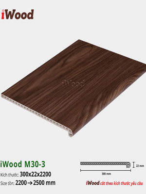 Hình ảnh Mặt bậc cầu thang nhựa giả gỗ iwood M30-3