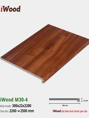 Hình ảnh Mặt bậc cầu thang nhựa giả gỗ iwood M30-4