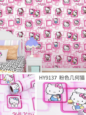 Đề can dán tường 3D Hello Kitty 9137