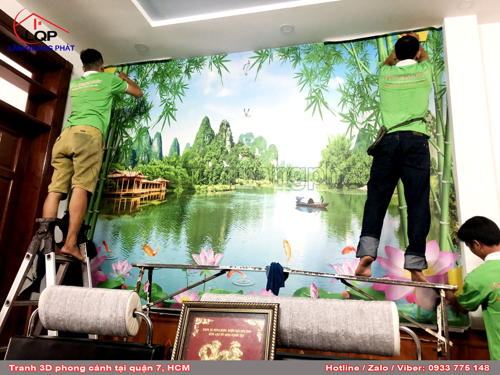 Lâm Quang Phát - Tranh dán tường 3D phong cảnh