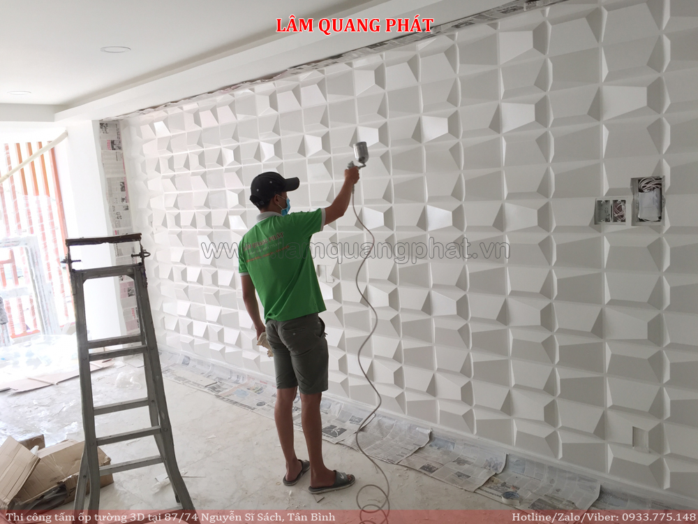 Thi công tấm ốp tường 3D Mosaic quận Tân Bình - Lâm Quang Phát