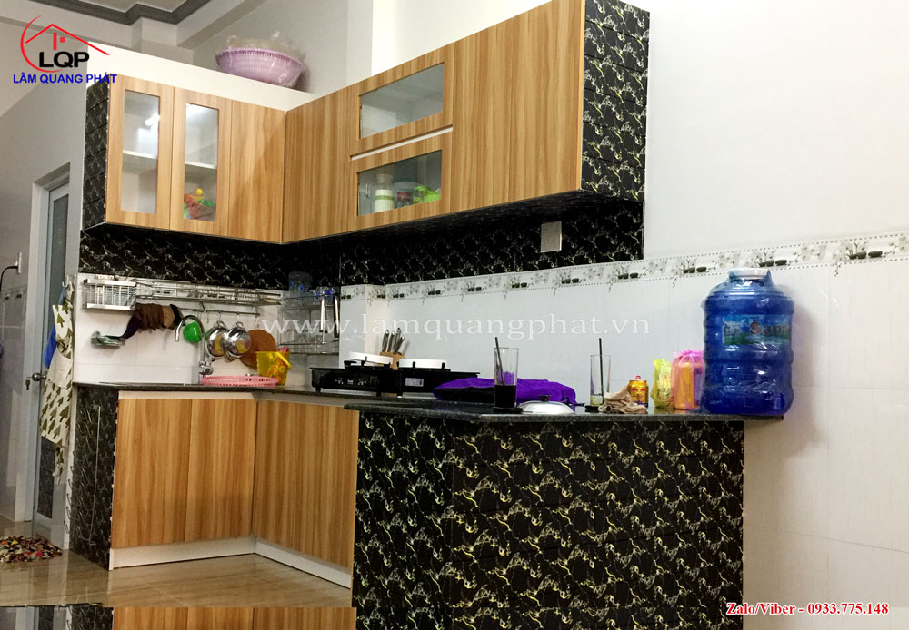 Xốp đá 3D dán tường phòng bếp tại Long Xuyên, An Giang - Lâm Quang ...
