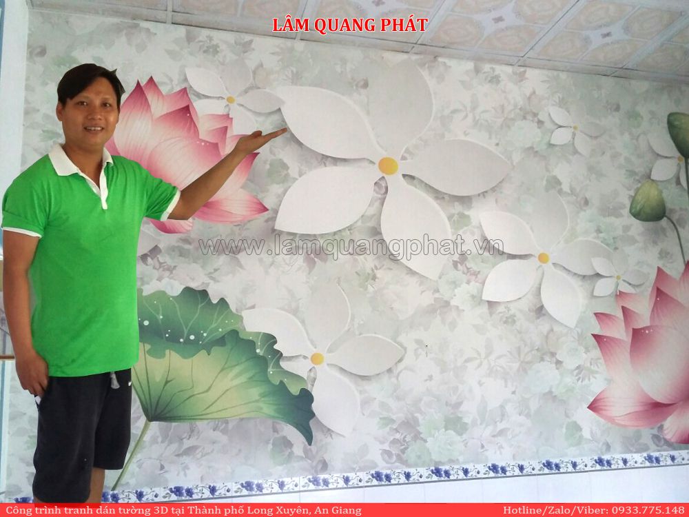 Tranh dán tường 3D tại Long Xuyên