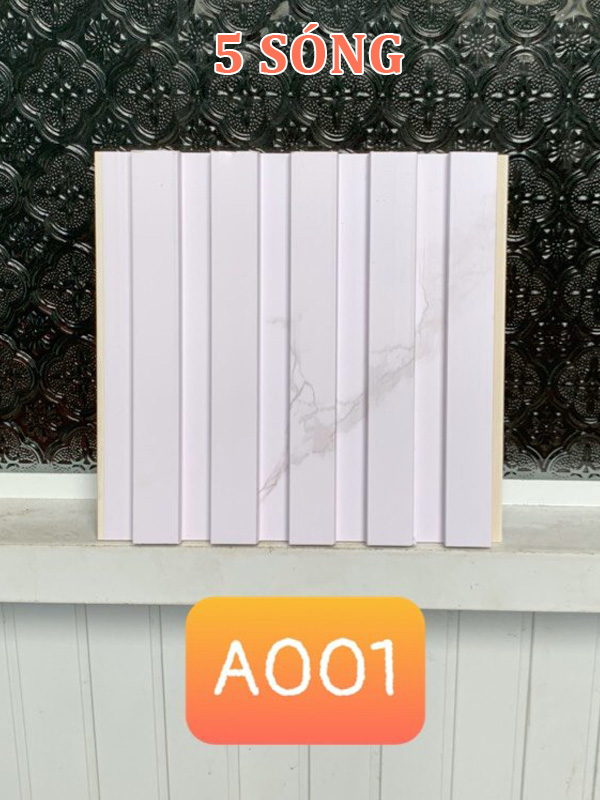 Hình ảnh Lam nhựa giả gỗ giá rẻ 5 sóng A001