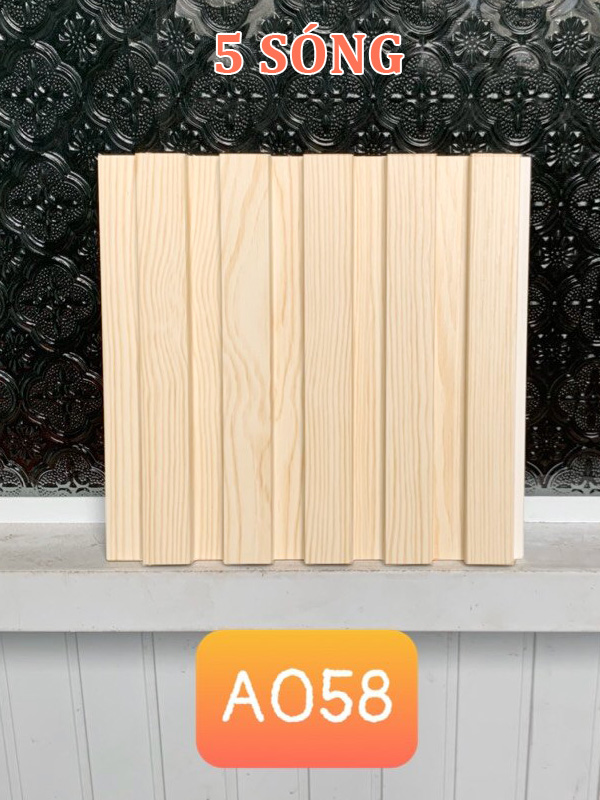 Hình ảnh Lam nhựa giả gỗ giá rẻ 5 sóng A058