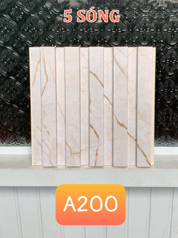 Hình ảnh Lam nhựa giả gỗ giá rẻ 5 sóng A200