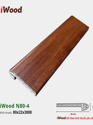 Hình ảnh Nẹp cạnh cho bậc cầu thang nhựa giả gỗ iwood N80-4