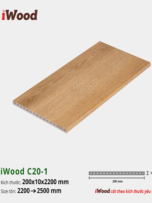 Hình ảnh Nhựa ốp cầu thang mặt dựng iwood C20-1