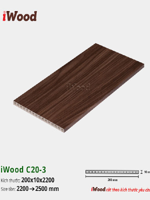 Hình ảnh Nhựa ốp cầu thang mặt dựng iwood C20-3