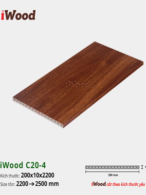 Hình ảnh Nhựa ốp cầu thang mặt dựng iwood C20-4