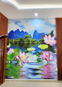 Tranh 3D dán tường không gian nội thất tại quận Bình Thạnh
