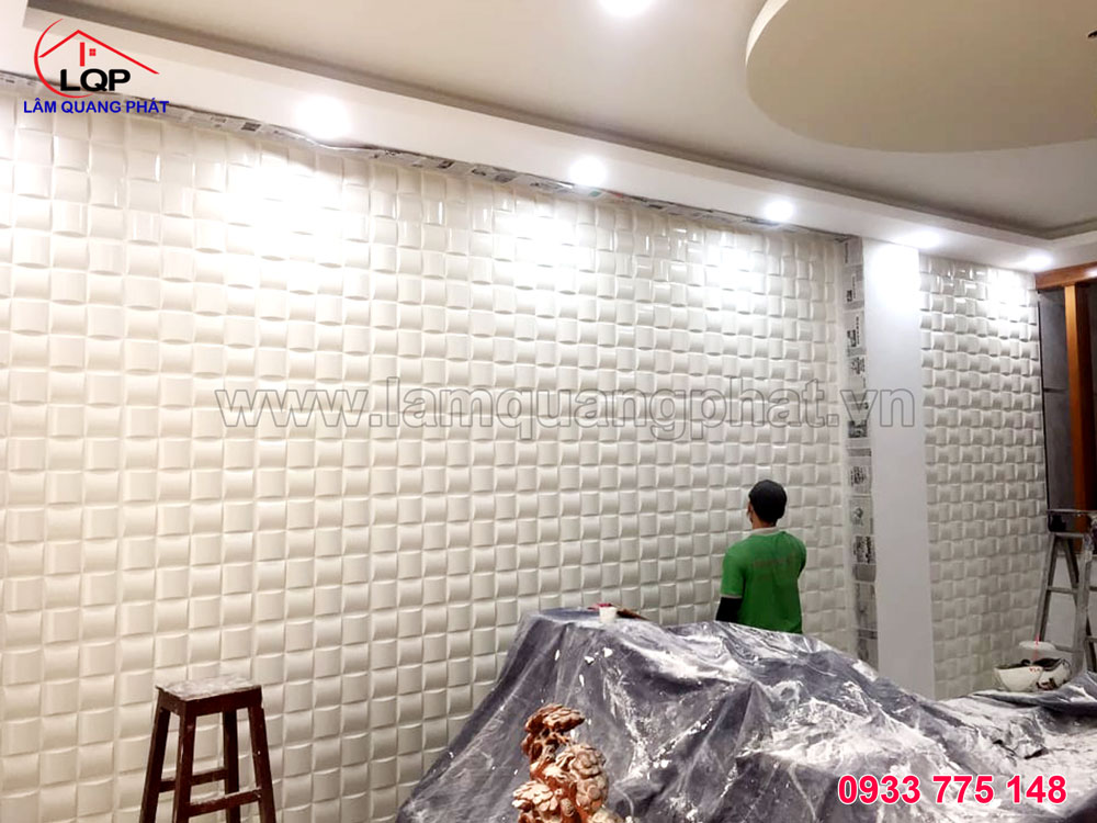 Tấm ốp tường 3D nhựa PVC giá rẻ thi công tại quận Thủ Đức, HCM