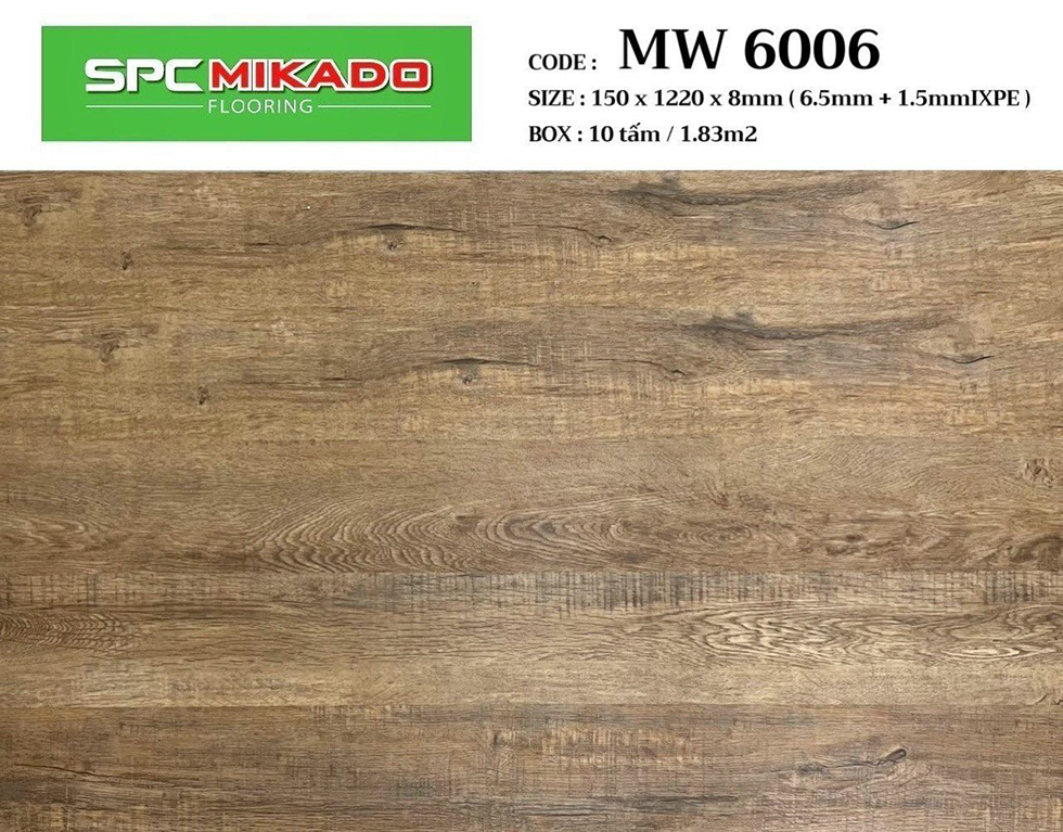 sàn nhựa hèm khoá spc mikado mw6006 dày 8mm