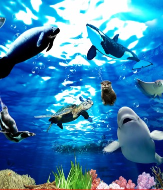 Hình ảnh Tranh 3D con cá HUMANDECOR-1331