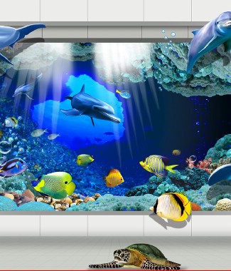Hình ảnh Tranh 3D con cá HUMANDECOR-3695