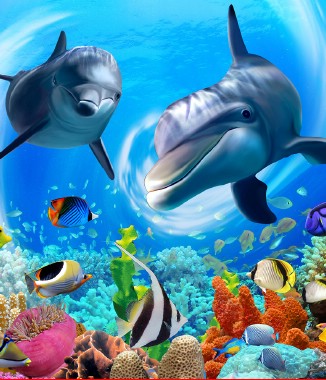 Hình ảnh Tranh 3D con cá HUMANDECOR-4531