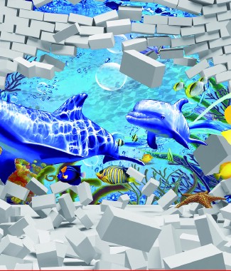 Hình ảnh Tranh 3D con cá HUMANDECOR-5117