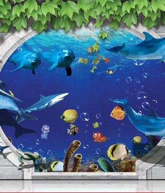 Hình ảnh Tranh 3D con cá HUMANDECOR-5134