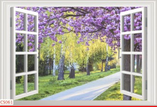Hình ảnh Tranh dán tường cửa sổ CS061