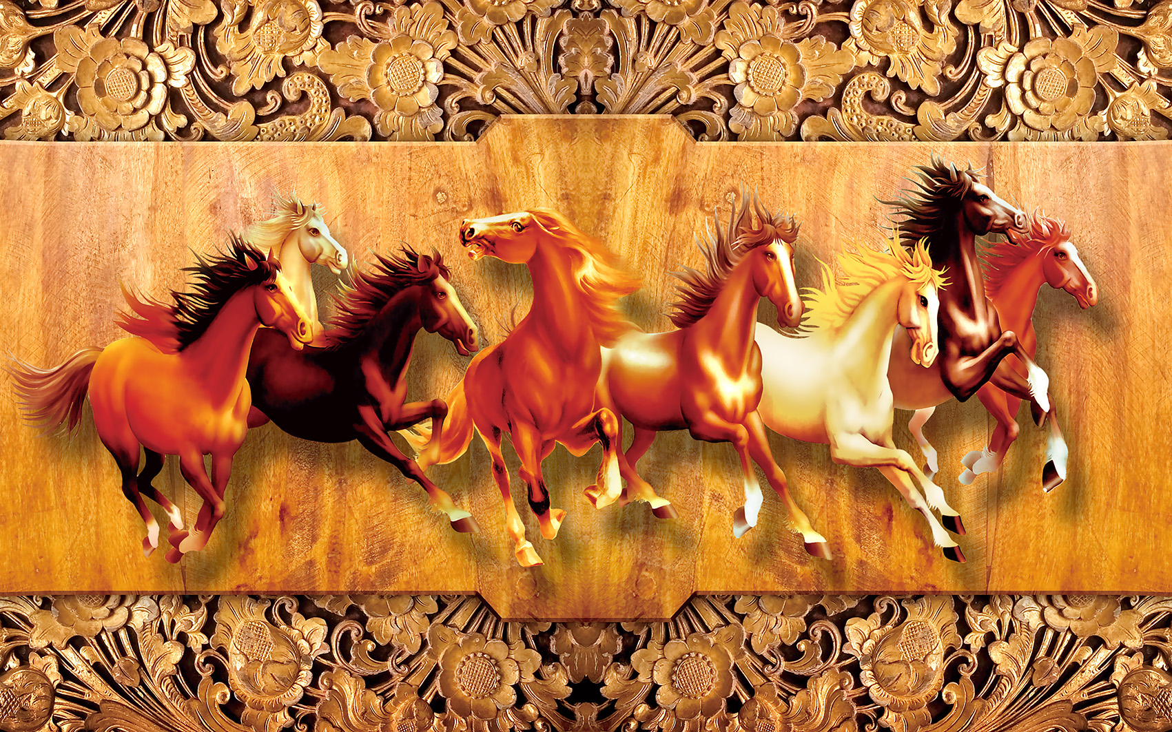 Hình ảnh tranh dán tường ngựa mã đáo humandecor----1067