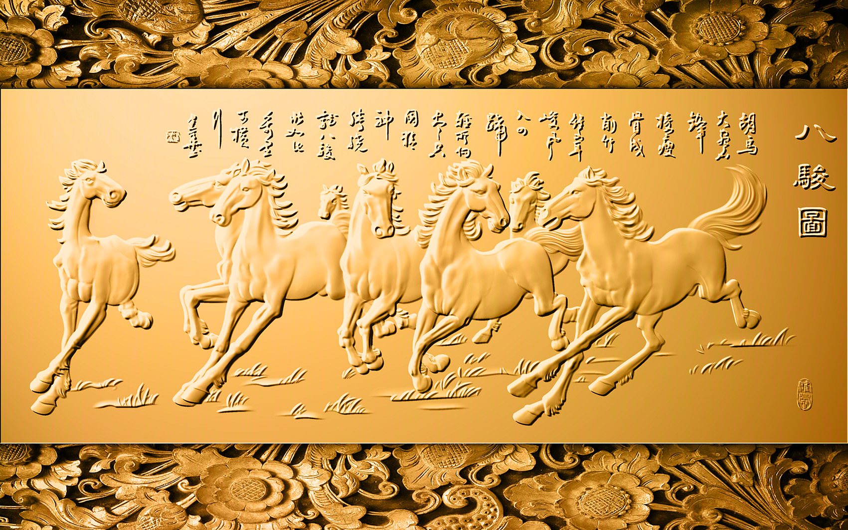Hình ảnh tranh dán tường ngựa mã đáo humandecor----980