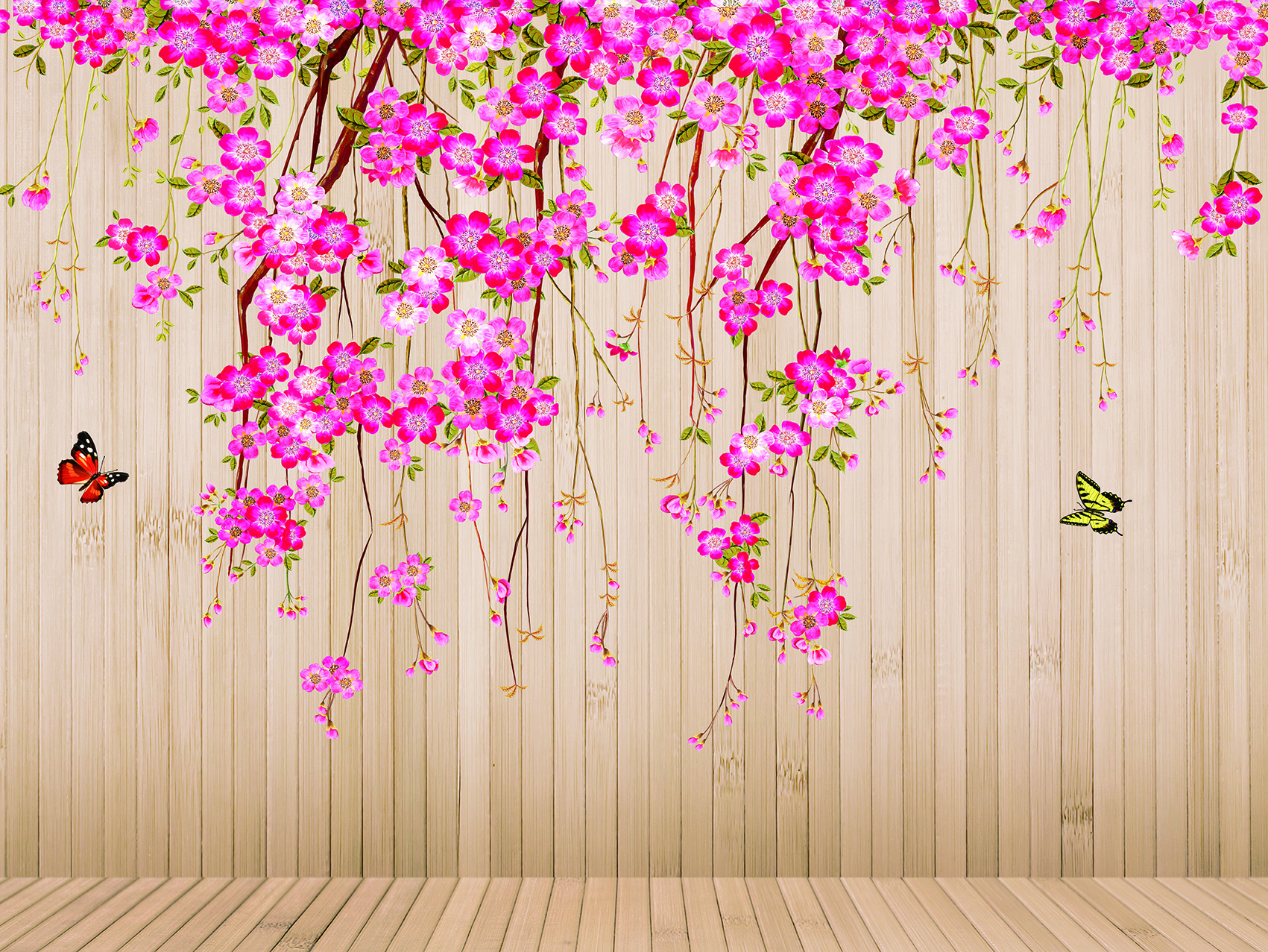 Hình ảnh tranh dán tường hoa lá humandecor----3187