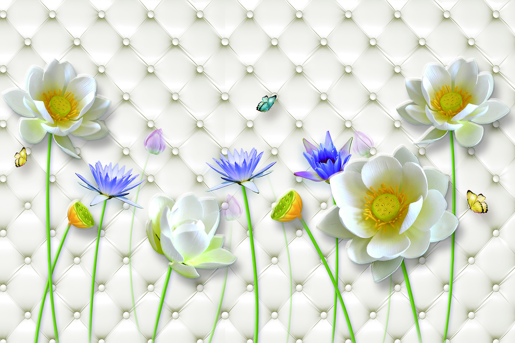 Hình ảnh tranh dán tường hoa lá humandecor----6016