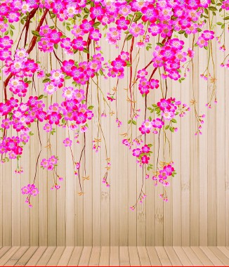 Hình ảnh Tranh tường hoa lá HUMANDECOR-3187