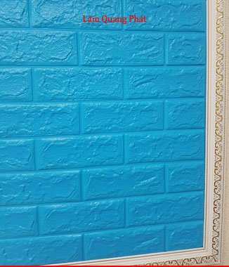 Tấm xốp giả đá 3D màu xanh dương nhạt