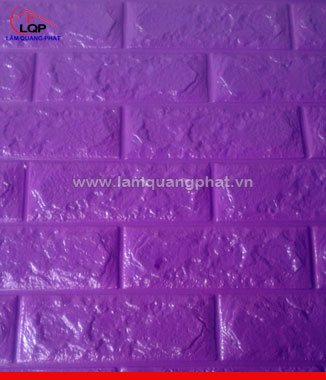 Xốp đá dán tường 3D màu tím